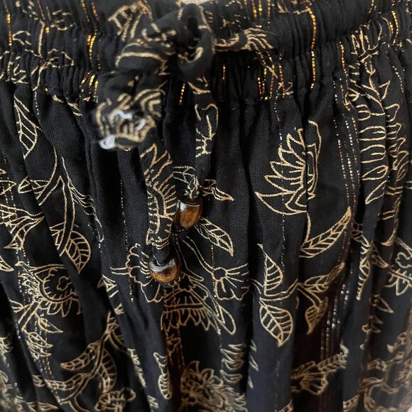 Dress Nado Maxi Skirt Black & Gold. Fully Lined Size L - Picture 3 of 7